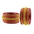 Red Color Acrylic And Brass Bangle