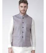 DEYANN Navy Blue Color Ethnic Nehru Jacket