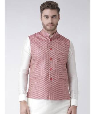 DEYANN Pink Color Ethnic Nehru Jacket 1