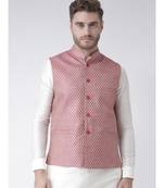 DEYANN Pink Color Ethnic Nehru Jacket