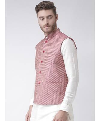 DEYANN Pink Color Ethnic Nehru Jacket 2