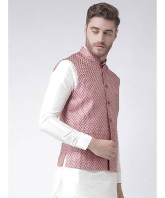 DEYANN Pink Color Ethnic Nehru Jacket 3