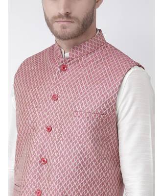 DEYANN Pink Color Ethnic Nehru Jacket 4