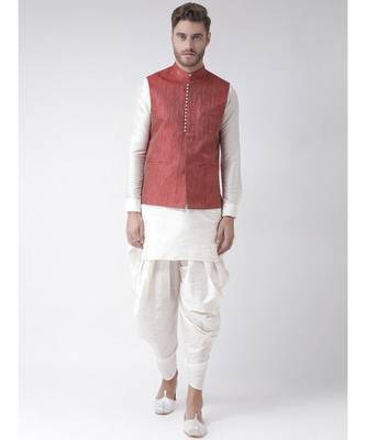 DEYANN Red Color Ethnic Nehru Jacket 5