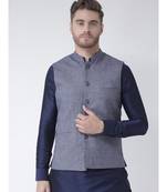 DEYANN Grey Color Ethnic Nehru Jacket