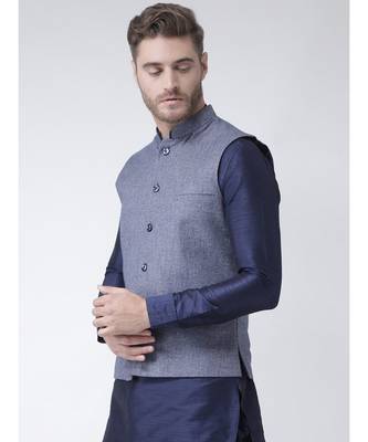 DEYANN Grey Color Ethnic Nehru Jacket 2