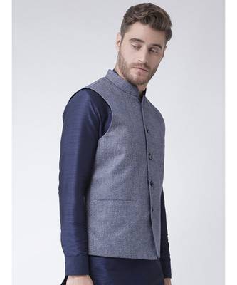 DEYANN Grey Color Ethnic Nehru Jacket 3