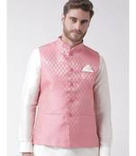 DEYANN Pink Color Ethnic Nehru Jacket