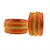 Orange Color Acrylic And Brass Bangle