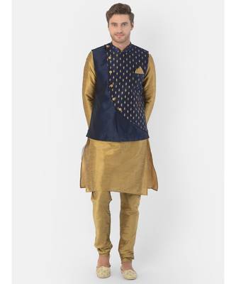 DEYANN Ethanic Printed Navy Blue Color Nehru Jacket 5