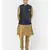 DEYANN Ethanic Printed Navy Blue Color Nehru Jacket