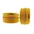 Yellow Color Acrylic And Brass Bangle