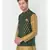DEYANN Ethanic Printed Deep Green Color Nehru Jacket