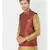 DEYANN Ethanic Printed Red Color Nehru Jacket