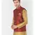 DEYANN Ethanic Printed Red Color Nehru Jacket