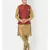 DEYANN Ethanic Printed Red Color Nehru Jacket