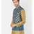 DEYANN Ethanic Printed Blue Color Nehru Jacket