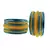 Firozi Color Acrylic And Brass Bangle