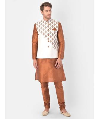 DEYANN Ethanic Printed Off White Color Nehru Jacket 5