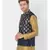 DEYANN Ethanic Printed Navy Blue Color Nehru Jacket