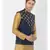 DEYANN Ethanic Printed Navy Blue Color Nehru Jacket