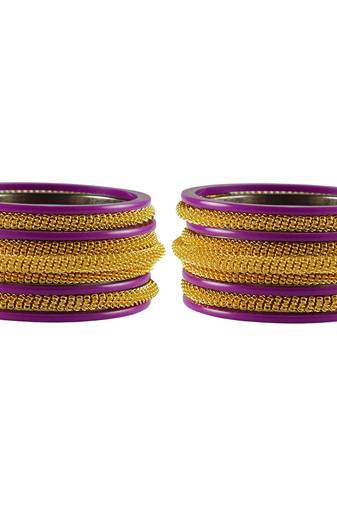 Rani Color Acrylic And Brass Bangle