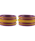 Rani Color Acrylic And Brass Bangle