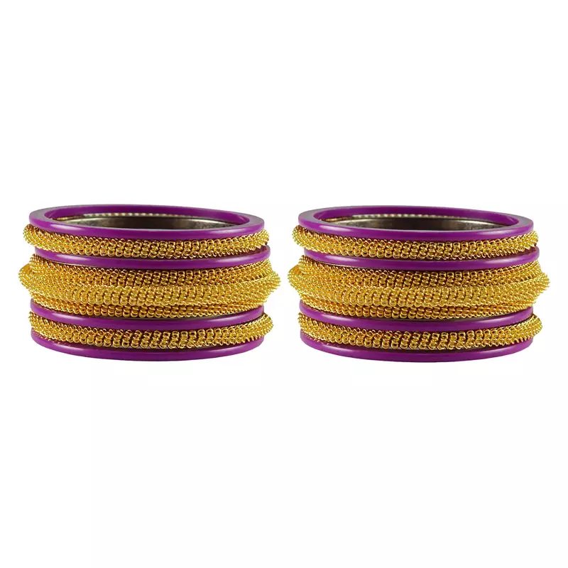 Rani Color Acrylic And Brass Bangle