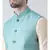 Men's Blue Color Nehru Jacket with Solid Kurta Set