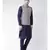 Men's Navy Blue Color Nehru Jacket with Solid Kurta Set