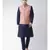 Men's Coral Pink Color Nehru Jacket with Solid Kurta Set