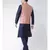 Men's Coral Pink Color Nehru Jacket with Solid Kurta Set