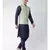 Men's Green Color Nehru Jacket with Solid Kurta Set