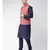 Men's Red Color Nehru Jacket with Solid Kurta Set