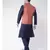 Men's Red Color Nehru Jacket with Solid Kurta Set