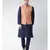 Men's Orange Color Nehru Jacket with Solid Kurta Set