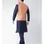 Men's Orange Color Nehru Jacket with Solid Kurta Set