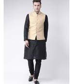 Men's Cream Color Nehru Jacket with Kurta set