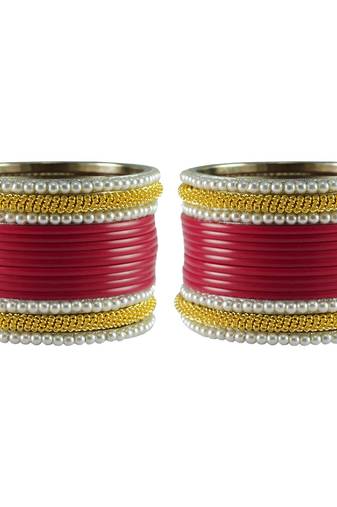 Rani Color Acrylic And Brass Bangle