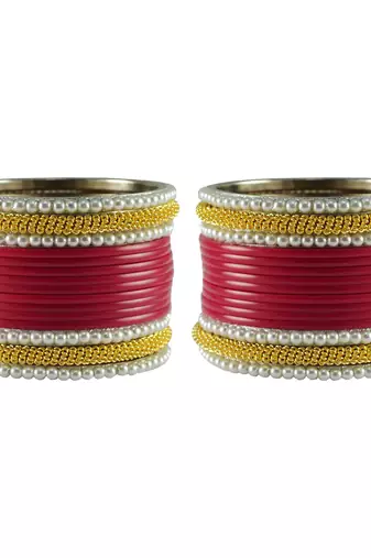 Rani Color Acrylic And Brass Bangle
