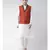 Men's Orange Color Nehru Jacket with Kurta set