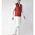 Men's Orange Color Nehru Jacket with Kurta set