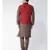 Men's Red Color Nehru Jacket with Kurta set