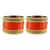 Orange Color Acrylic And Brass Bangle
