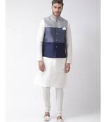 Men's Grey Color Nehru Jacket with Kurta set