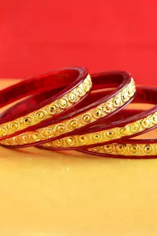 gold moti stone cz polki kundun meenakari pearl bangle kara size-2.4