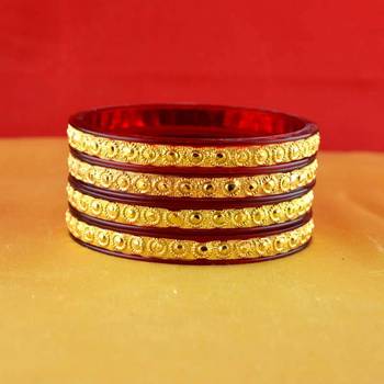 gold moti stone cz polki kundun meenakari pearl bangle kara size-2.4 2