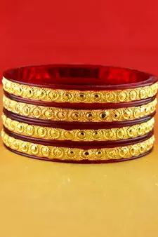 gold moti stone cz polki kundun meenakari pearl bangle kara size-2.4