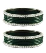 Green  Color Acrylic And Brass Bangle