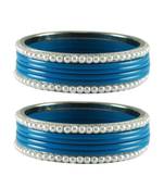 Firozi Color Acrylic And Brass Bangle